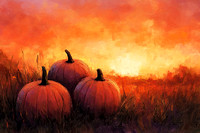 Dreamscapes Warm Autumn Pumpkins by Marisa Balletti-Lavoie